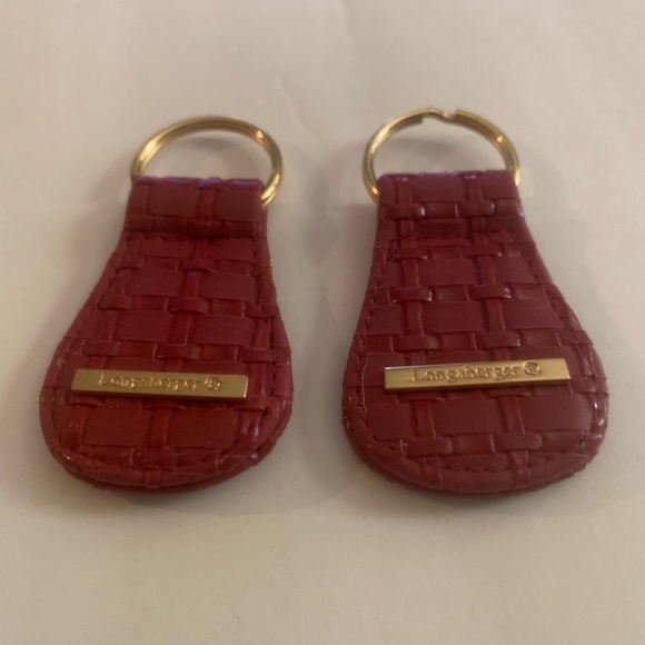 Longaberger basket weave lot of 2 keychain new - Picture 2 of 6